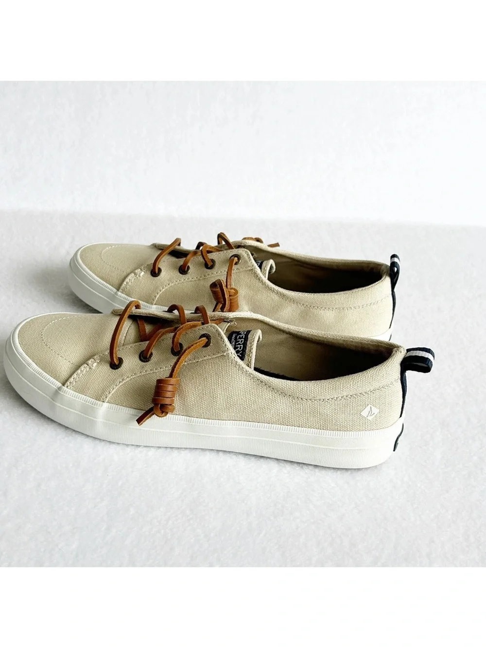 Sperry Top Sider Crest Vibe Core Sneakers Womens 8.5 Canvas Laced Shoes Slip On